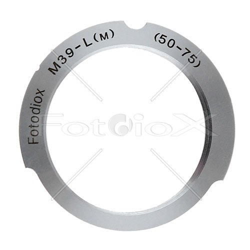 Fotodiox Lens Mount Adapter, M39 (39MM x1, Thread Leica Screw Mount) Lens to Leica M Adapter with 50mm/75mm Frame Line