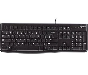 Logitech K120 - claviers (USB, Noir, USB, 450 x 155 x 23,5 mm, Windows XP/Vista/7 Linux 2.6+, CE, TUV, WEEE, FCC, UL/cUL, VCCI, BSMI, EPUP, KCC)