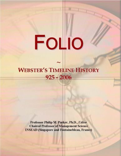Folio: Webster's Timeline History, 925 - 2006