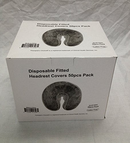 Disposable Fitted Headrest Covers 50pcs Pack, White