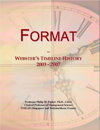 Format: Webster's Timeline History, 2003 - 2007