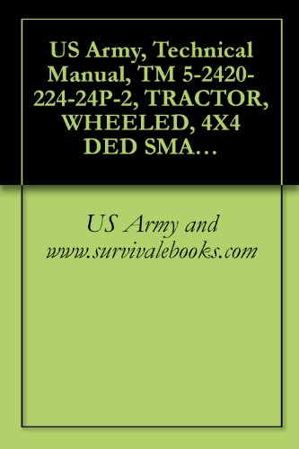 US Army, Technical Manual, TM 5-2420-224-24P-2, TRACTOR, WHEELED, 4X4 DED SMALL EMPLACEMENT EXCAVATOR (SEE) NSN 2420-01-160-2754 (EIC: EDL) AND TRACTOR, ... 2420-01-205-8636) (EIC: EED) VOL 2 OF 2