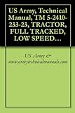 US Army, Technical Manual, TM 5-2410-233-23, TRACTOR, FULL TRACKED, LOW SPEED: DED, MEDIUM DRAWBAR PULL TRACTOW RITH RIPPER (NSN 2410-00-185-9794) (EIC ... AND WINTERIZED CAB (NSN 2410-00-300-6664)