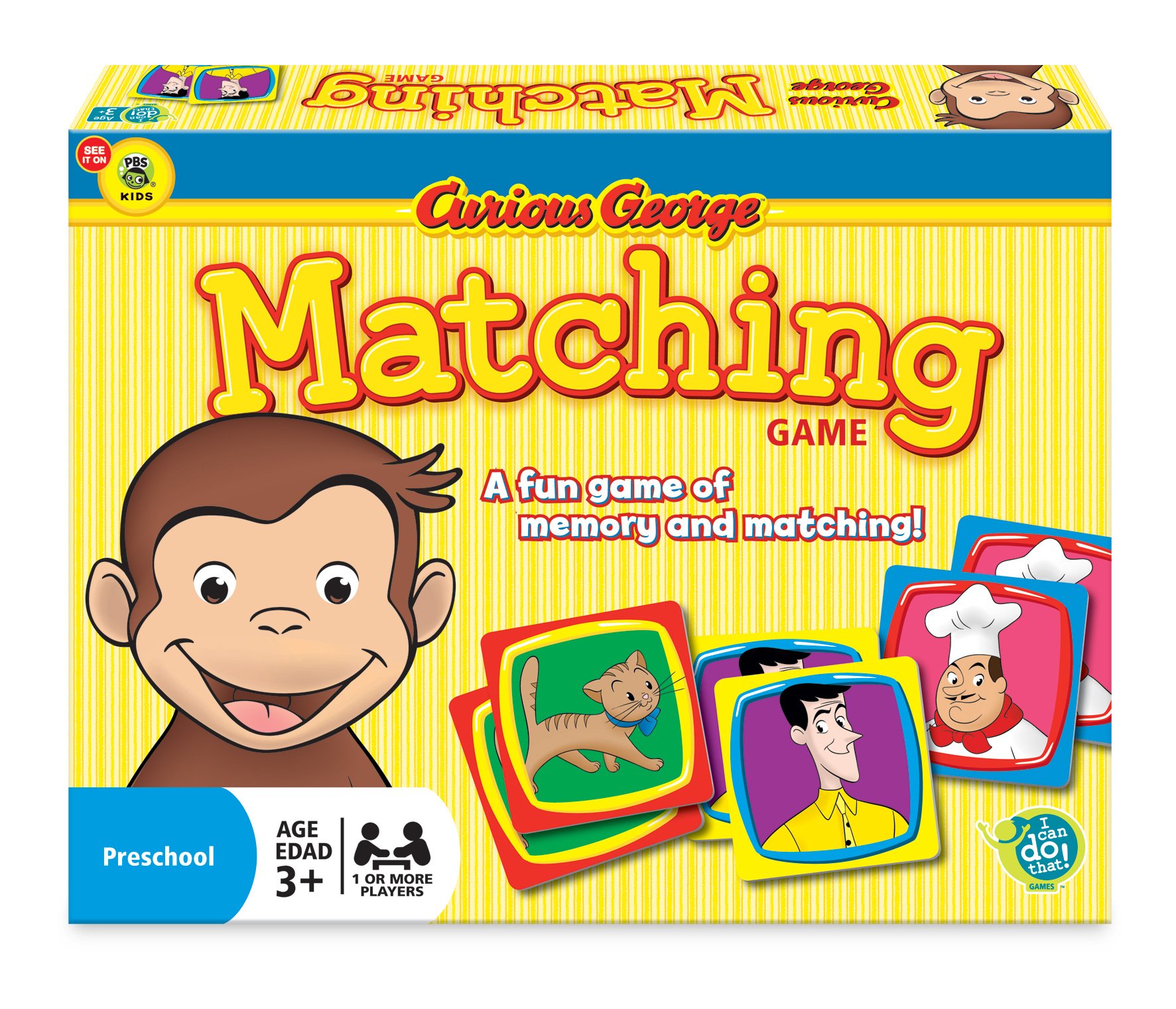 Book Cover Wonder Forge Curious George Matching Game for Boys & Girls Age 3 and Up - A Fun & Fast Monkey Memory Game