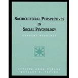 Sociocultural Perspectives in Social Psychology- Current Readings by Peplau,Letitia Anne; Taylor,Shelley E.. [1996] Paperback
