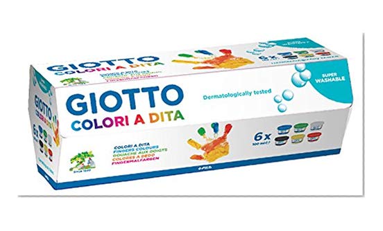 Omyacolor Giotto Coffret de 6 pots gouache doigts 6 x 100 ml Assortis