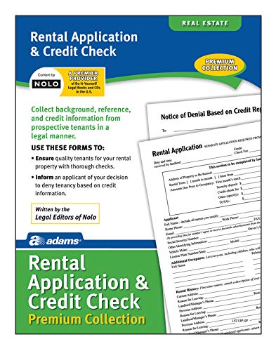 Adams Rental Application & Credit Check Premium Collection, Forms and Instructions (LF213P), White