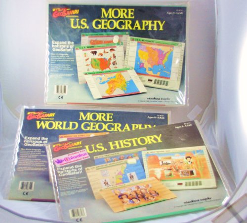 GEOSAFARI U. S. US History EI-8713 / More World Geography EI-8711 / More U. S.Georgraphy EI-8710 (Set of 3) EDUCATIONAL CARD SETS