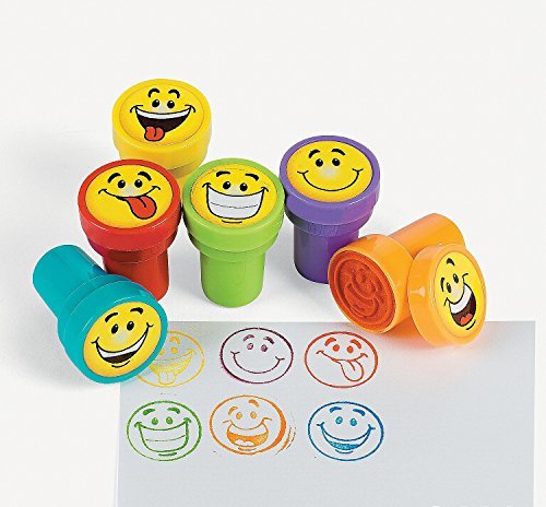 Fun Express 24 pc Goofy Smile Silly Face Stamps [Toy]