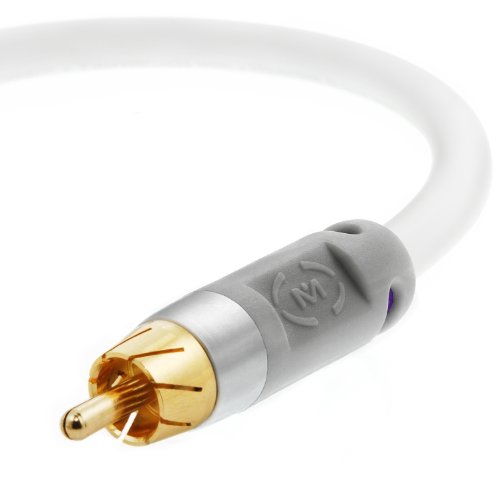 Mediabridge™ Ultra Series Subwoofer Cable (15 Feet) - Dual Shielded with Gold Plated RCA to RCA Connectors - White - (Part# CJ15-6WR-G1)