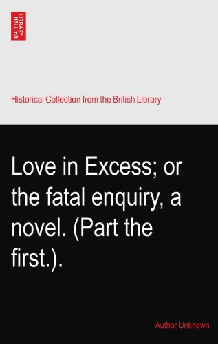 Love in Excess; or the fatal enquiry, a novel. (Part the first.).