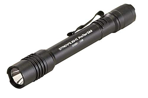 Book Cover Streamlight 88033 ProTac 2AA High Performance Alkaline Flashlight with White LED, 2 AA Batteries and Holster, Black