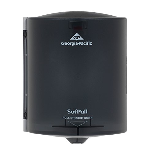 SofPull Centerpull Regular Capacity Paper Towel Dispenser by GP PRO (Georgia-Pacific), Translucent Smoke, 58204, 9.250" W x 8.750" D x 11.500" H