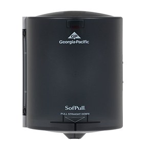 SofPull Centerpull Regular Capacity Paper Towel Dispenser by GP PRO (Georgia-Pacific), Translucent Smoke, 58204, 9.250" W x 8.750" D x 11.500" H