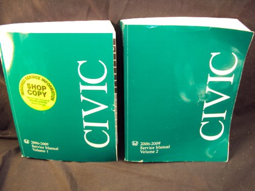 2006, 2007, 2008, 2009 Honda Civic Shop Service Repair Manual (2 Volume Set)
