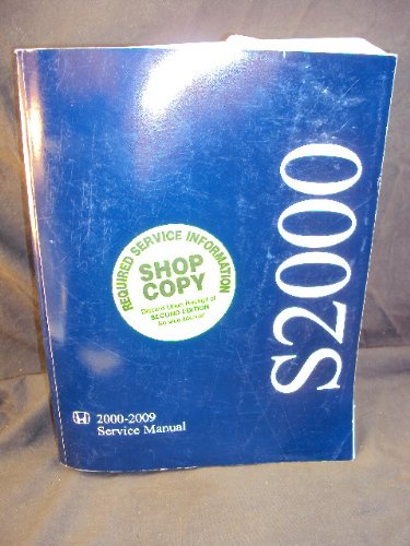 2000, 2001, 2002, 2003, 2004, 2005, 2006, 2007, 2008, 2009 Honda S2000 Shop Service Repair Manual