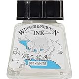 Winsor & Newton 1005702 Drawing Ink Bottle, 14ml, White
