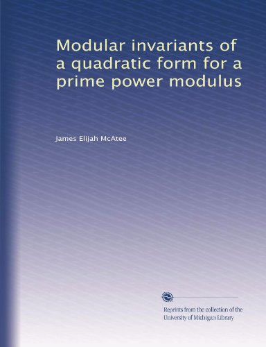 Modular invariants of a quadratic form for a prime power modulus