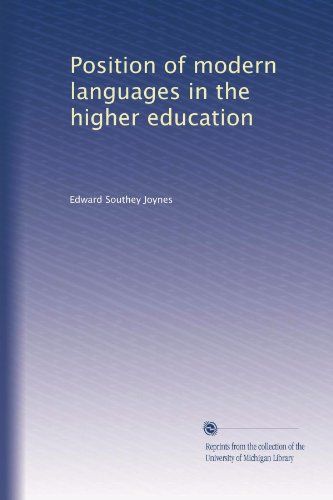 Position of modern languages in the higher education
