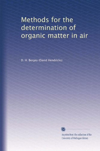 Methods for the determination of organic matter in air