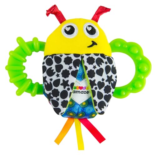 LAMAZE Bitty Bite Bug Rattle 4.5 Inch (Pack of 1) 4.5 Inch (Pack of 1) Bitty Bite Bug Rattle