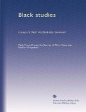 Black studies: Issues in their institutional survival