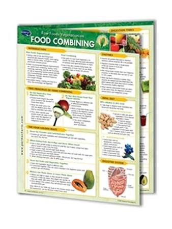 Food Combining: 4 Page Bi-Fold Laminated Reference Cards - Learn Tips, Tricks & Recipes For Raw & Living Food Diet Food Combinations (Permacharts: Raw Foods Vegetarianism)