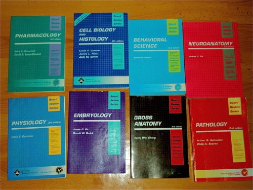 USMLE Step 1 Board Review Series Set (BRS): 10 books: Pathology, Physiology, Pharmacology, Neuroanatomy, Cell Biology and Histology, Behavioral Science, Microbiology, Gross Anatomy