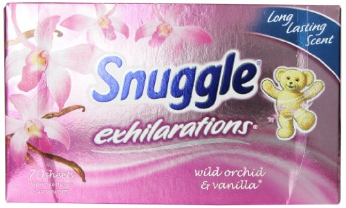 Book Cover Snuggle Exhilarations Fabric Softener Dryer Sheets, Wild Orchid & Vanilla, 70-Count
