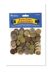 RESSOURCES D'APPRENTISSAGE Euro Coin Assortiment Lecture Money - 100 pièces