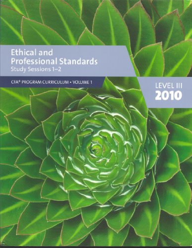 CFA Program Curriculum, Level 3 2010 Volumes 1-6
