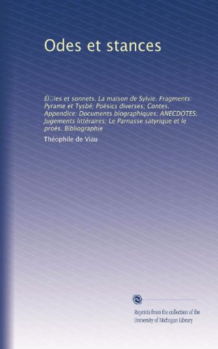 Odes et stances (French Edition)