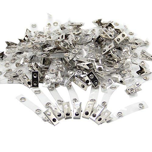 Book Cover Happy Trees Metal Badge Clips with Clear Strap ID Clips Adapter 100pc