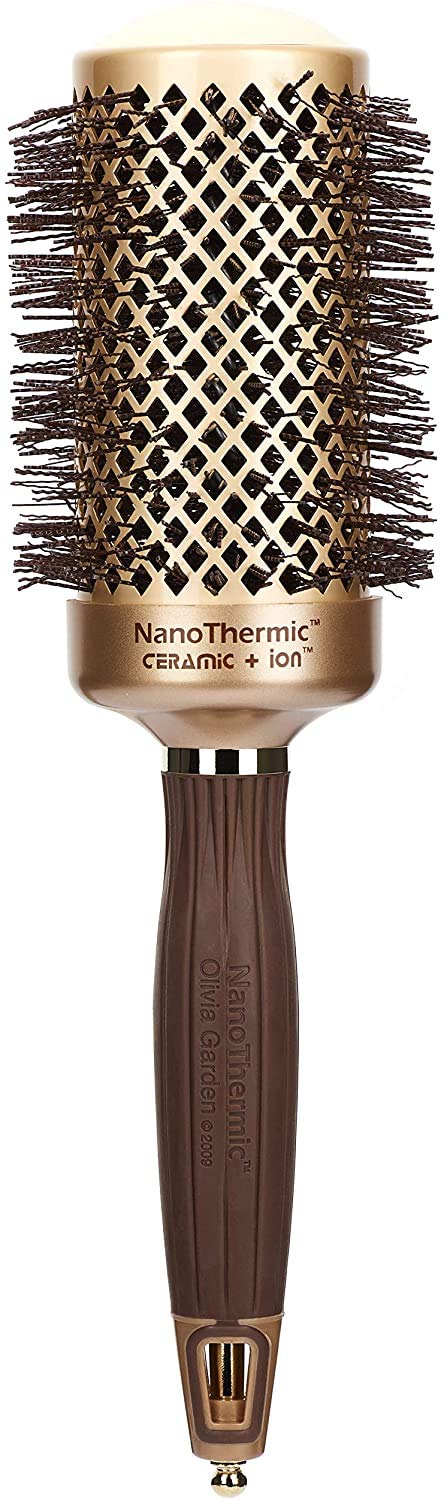 Olivia Garden NanoThermic Ceramic + Ion Round Thermal Hair Brush (not electrical) NT-54 (2 1/8")