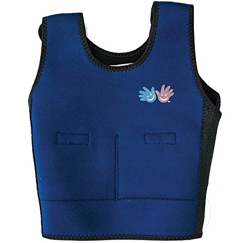 Book Cover Fun and Function's Blue Weighted Compression Vest - Small (Ages 5-8) Comfy Neoprene Helps with Mood & Attention, Sensory Over Responding, Sensory Seeking, Travel Issues