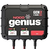 NOCO Genius GEN2, 2-Bank, 20-Amp (10-Amp Per Bank) Fully-Automatic Smart Marine Charger, 12V Onboard Battery Charger and Battery Maintainer