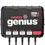 NOCO Genius GEN4, 4-Bank, 40-Amp (10-Amp Per Bank) Fully-Automatic Smart Marine Charger, 12V Onboard Battery Charger and Battery Maintainer