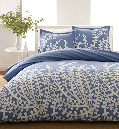 City Scene Branches French Blue, Full/Queen