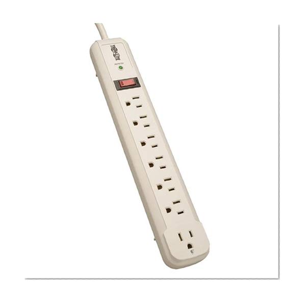 Tripp Lite 7 Outlet (6 Right Angle + 1 Transformer Outlet) Surge Protector Power Strip, 4ft Cord, Lifetime Limited Warranty & $25K INSURANCE (TLP74R)