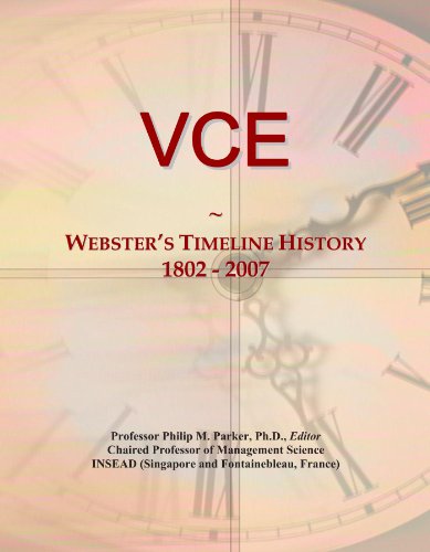 VCE: Webster's Timeline History, 1802 - 2007