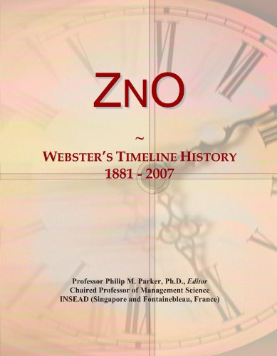 ZnO: Webster's Timeline History, 1881 - 2007