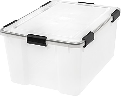 IRIS 62 Quart WEATHERTIGHT Storage Box, Clear by "IRIS USA, Inc."
