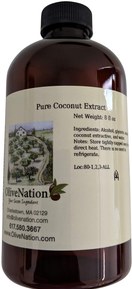 OliveNation Pure Coconut Extract - 8 ounces - Gluten free, Sugar free also bake and freeze-proof - baking-extracts-and-flavorings 8 Fl Oz (Pack of 1)