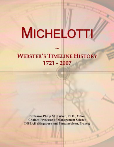 Michelotti: Webster's Timeline History, 1721 - 2007
