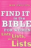 Find It in the Bible for Women: Lists, Lists, and more Lists