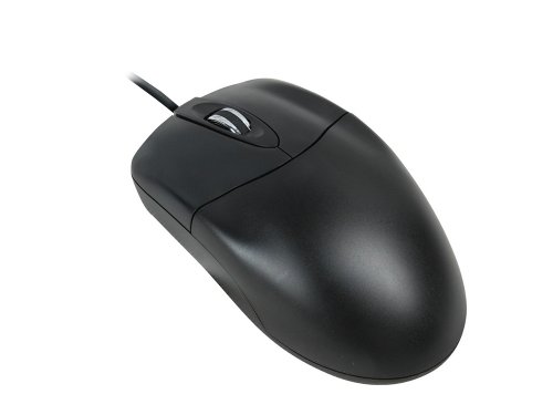 Adesso 3 Button Desktop PS/2 Optical Scroll Mouse, Black