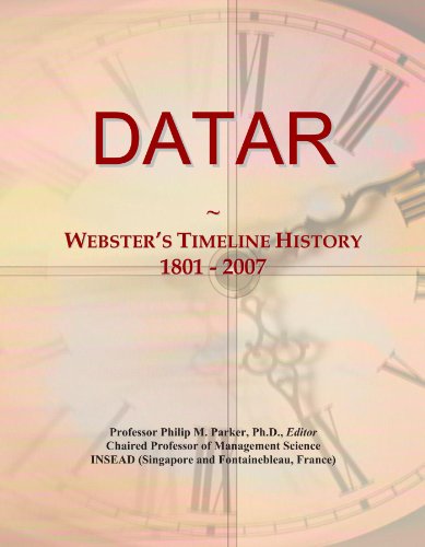 DATAR: Webster's Timeline History, 1801 - 2007