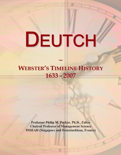 Deutch: Webster's Timeline History, 1633 - 2007