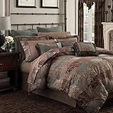 Croscill Galleria California King 4-Piece Comforter Set, Cal, Brown