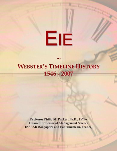 Eie: Webster's Timeline History, 1546 - 2007